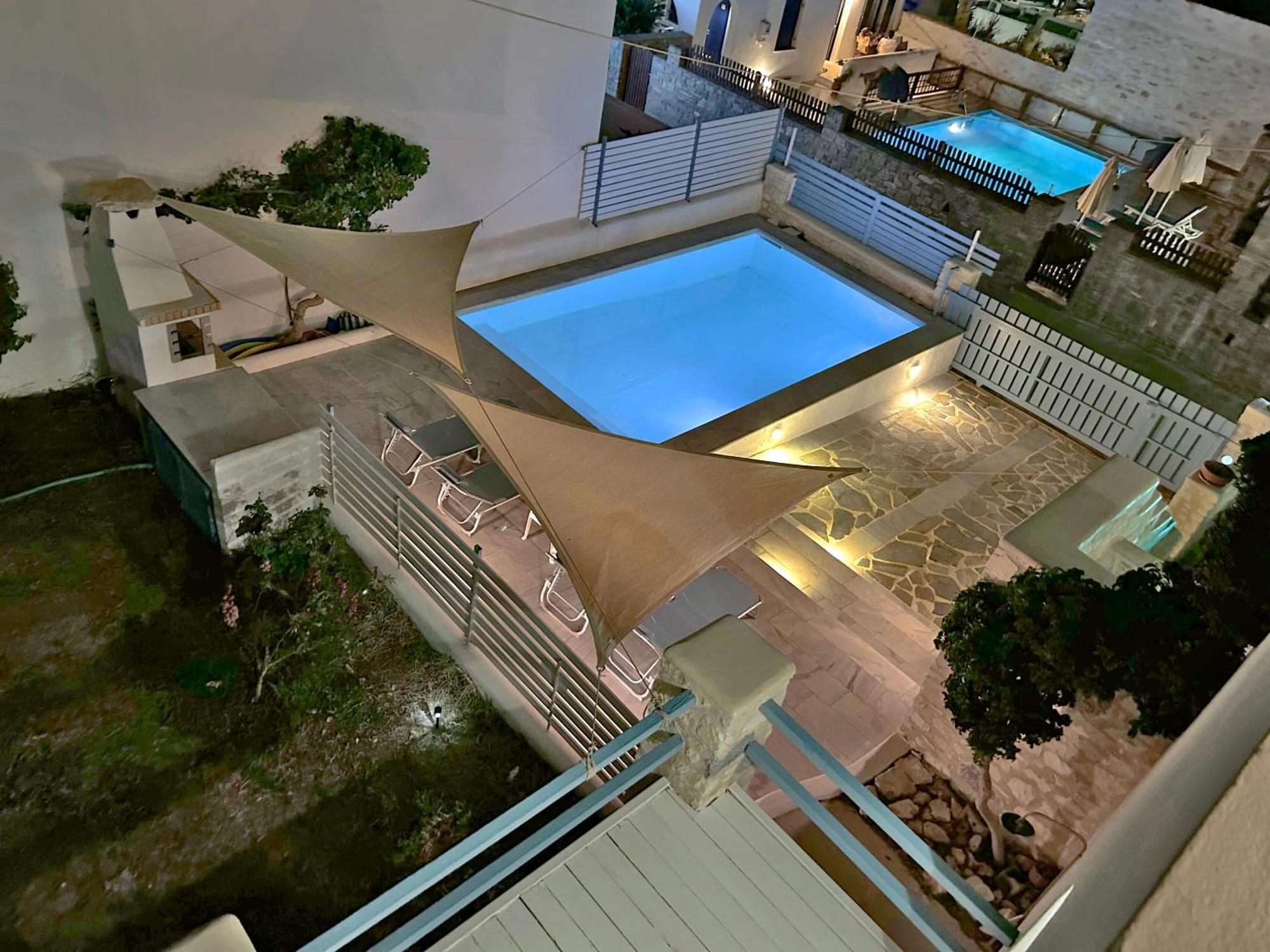 Villa Danae - Seaside Villa With Pool & Hot Tub Piso Livadi Ngoại thất bức ảnh